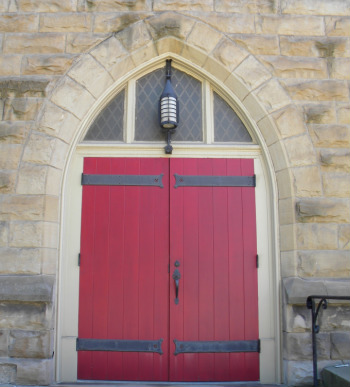 St. John's Episcopal Church Sharon Red Church Door